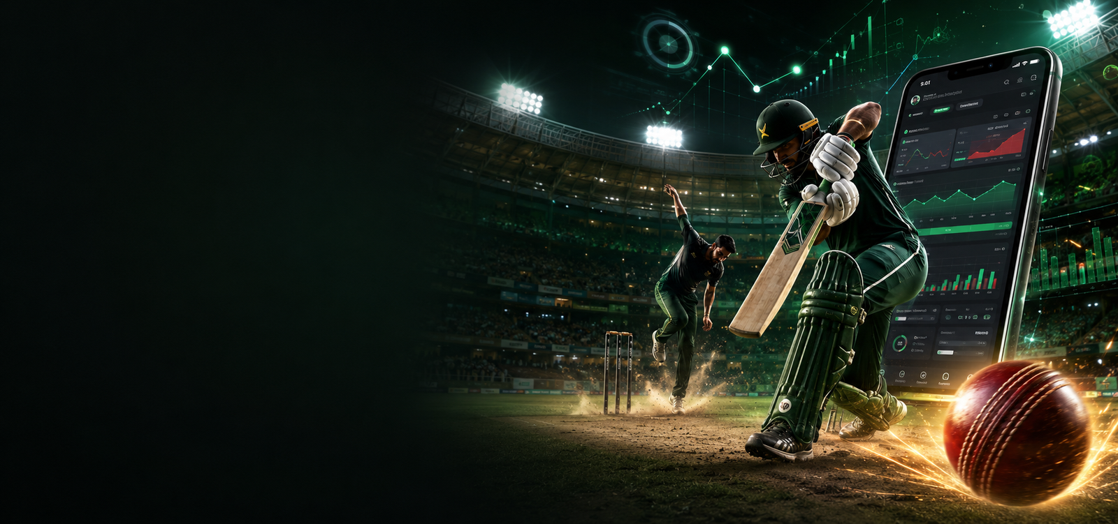 Cricket exchange stadium and mobile market interface