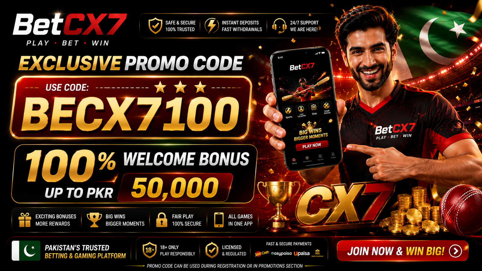 BetCX7 Promo Code Pakistan